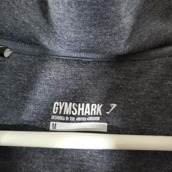 Gymshark Quarter Zip Pullover Athletic Jacket Womens M Blue Gray Thumb Holes - Picture 5 of 12